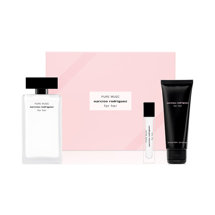 נרסיסו פיור מאסק סט שלוש חלקים לאישה - 100 מל אדפ, 10 מל אדפ, קרם גוף 75 מל