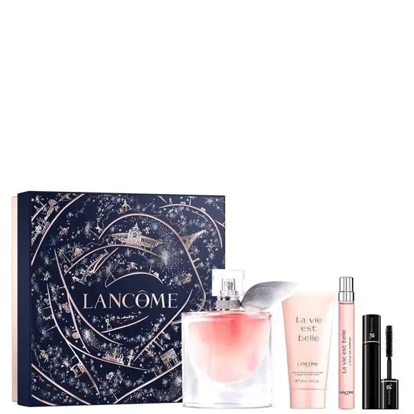 לנקום לה ויה אסט בל סט 4 חלקים לאישה - 100 מל אדפ, 50 מל קרם גוף, 10 מל אדפ, 2 מל מסקרה היפנוז